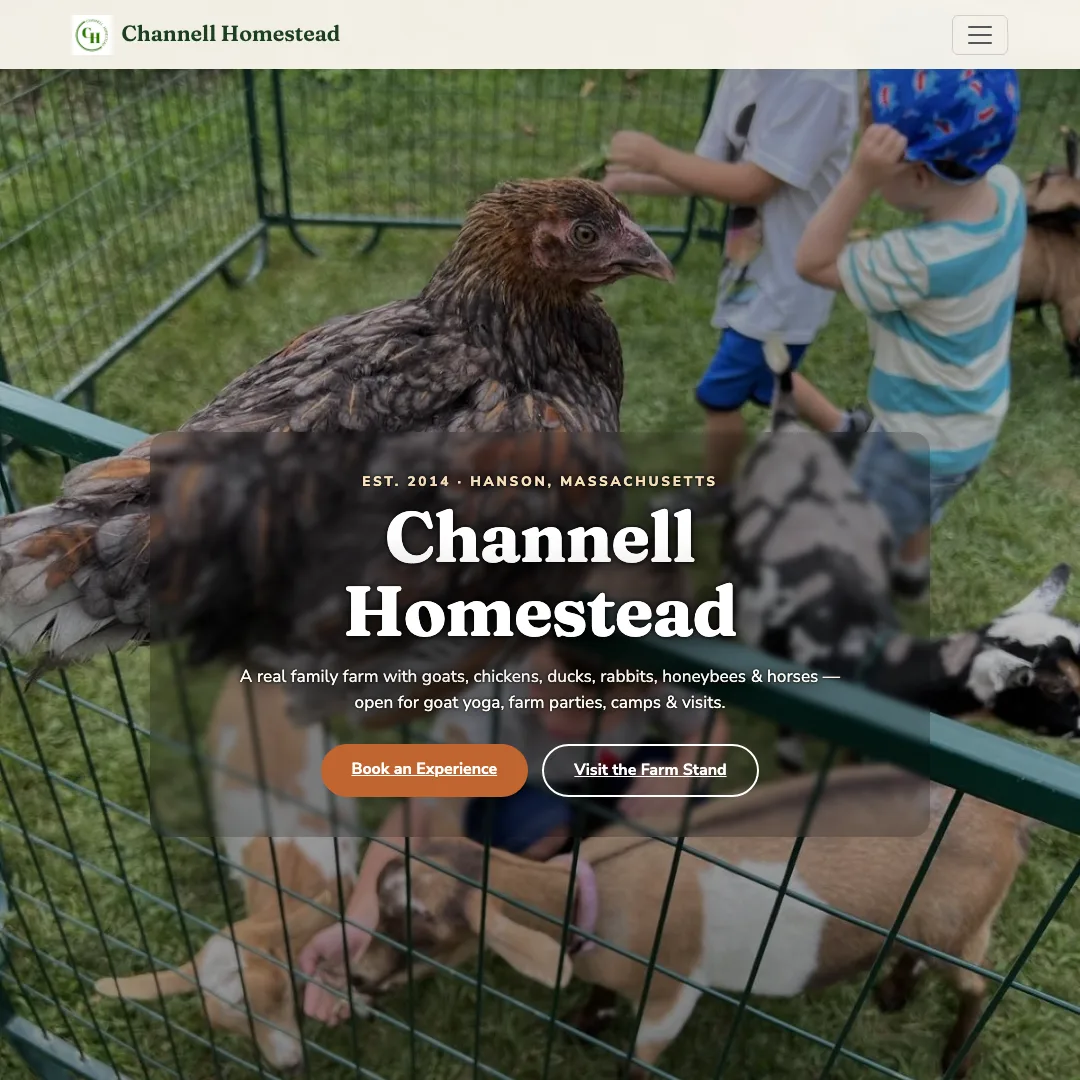 Channell Homestead — new site