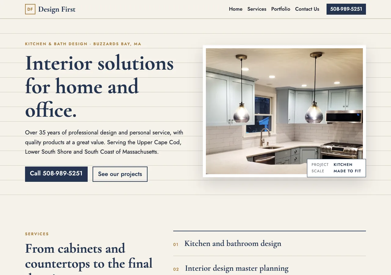 Design First &mdash; your new site