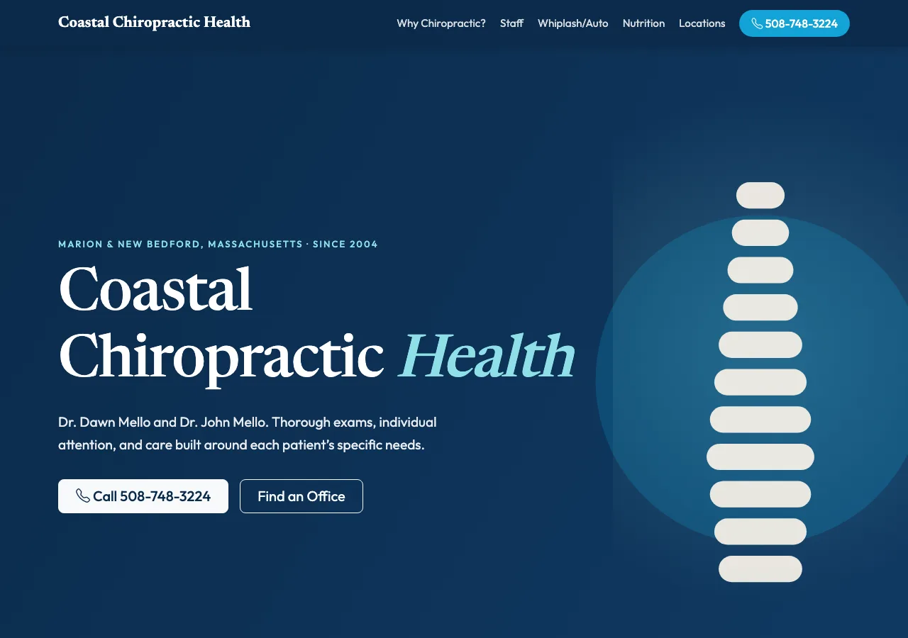 Coastal Chiropractic Health — new site
