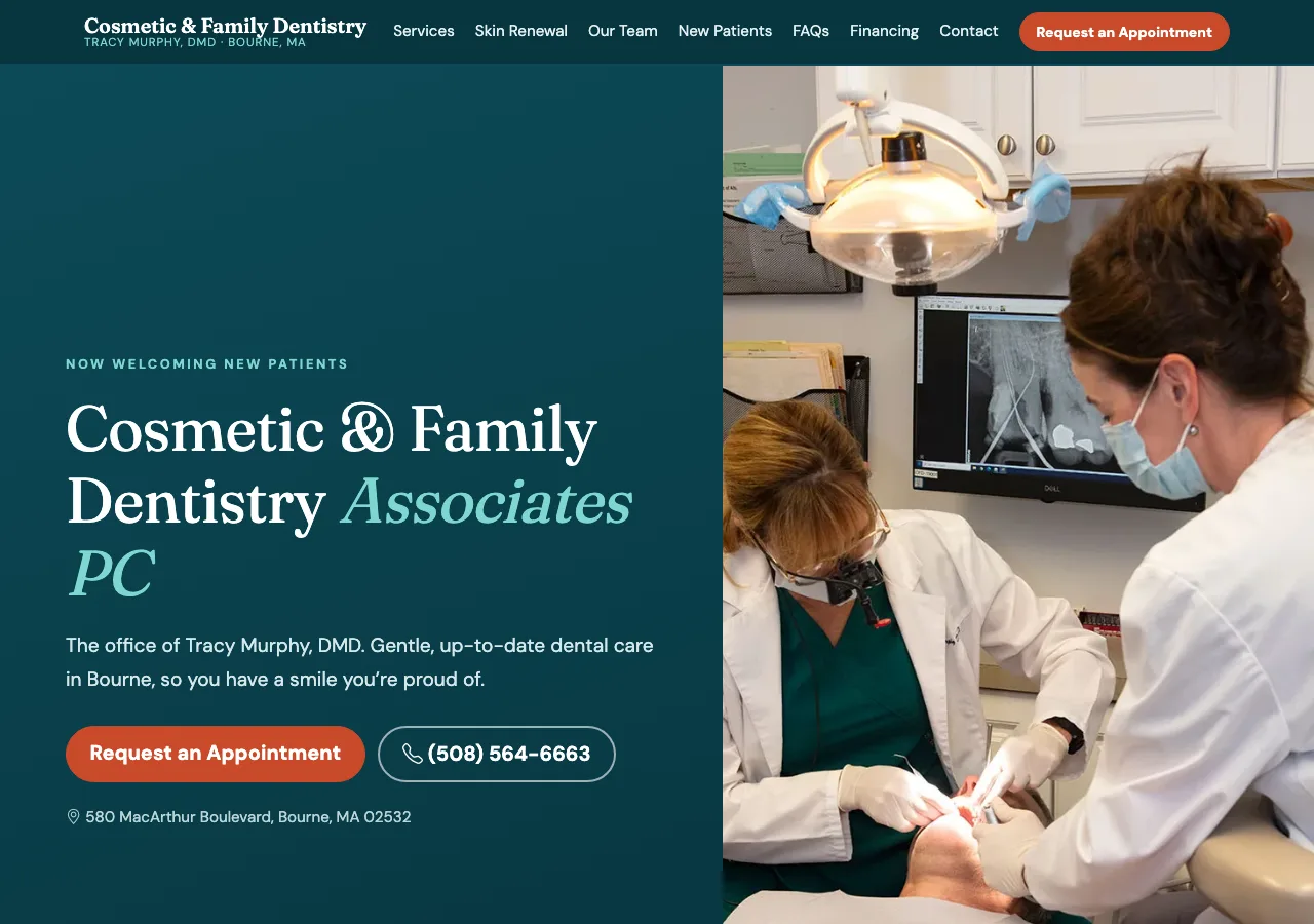 Cosmetic & Family Dentistry Associates PC — new site