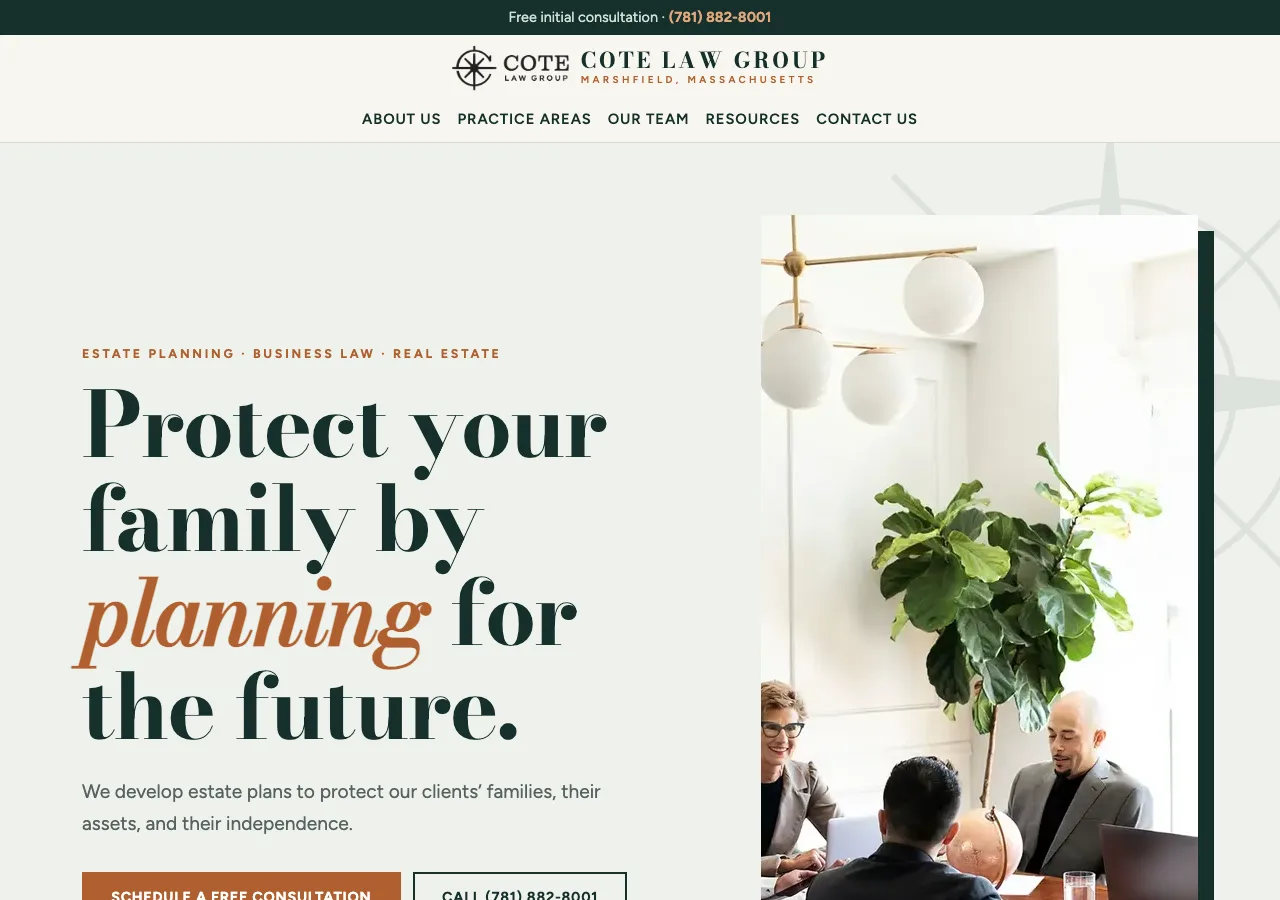 Cote Law Group — new site by Wicked Fast Web