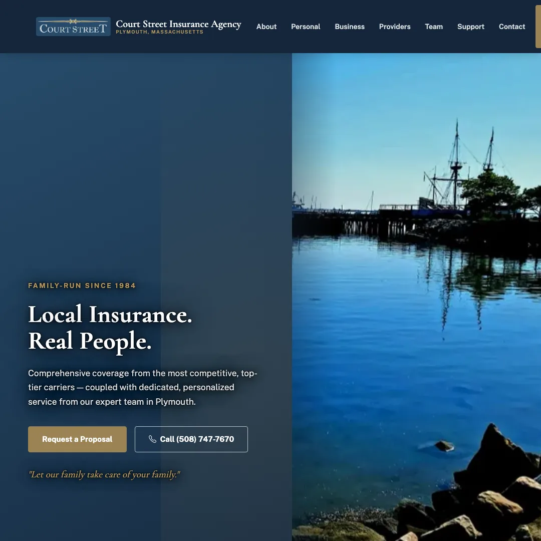 Court Street Insurance Agency — new site