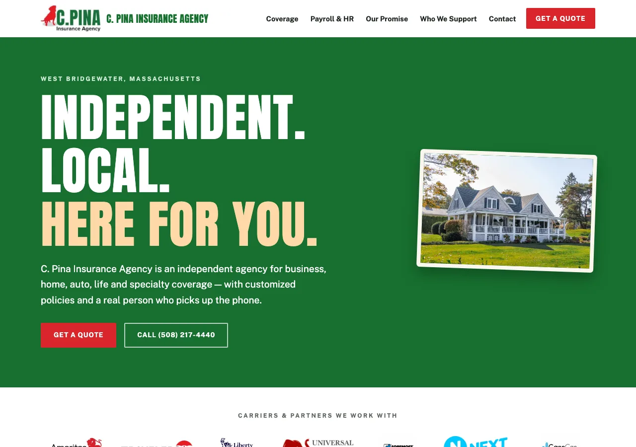 C. Pina Insurance Agency &mdash; your new site