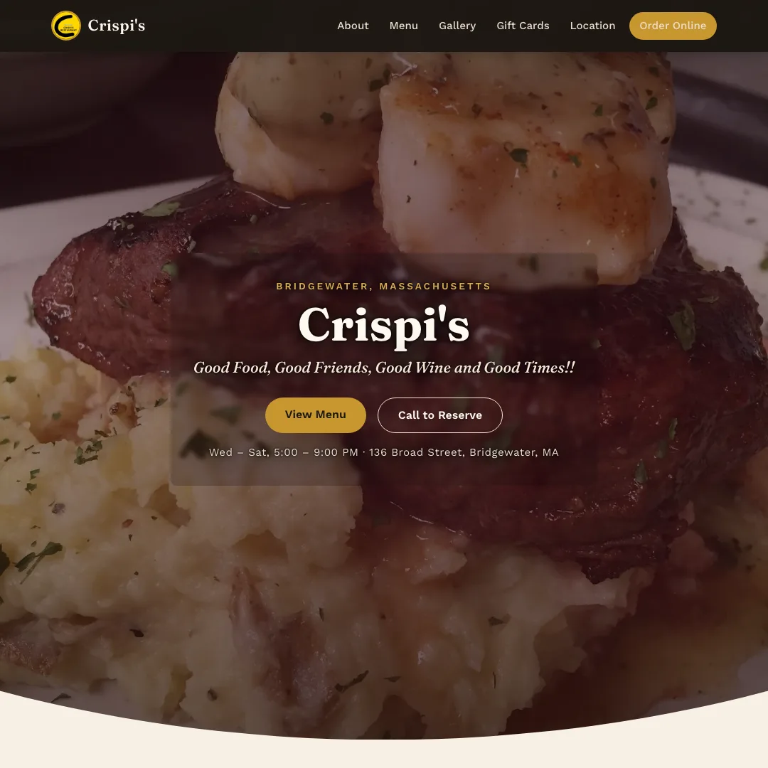 Crispi's — new site