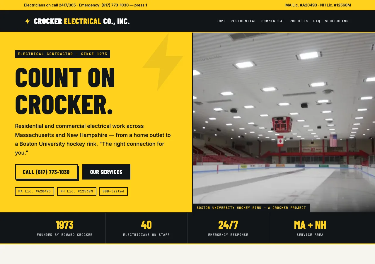 Crocker Electrical Co., Inc. &mdash; your new site