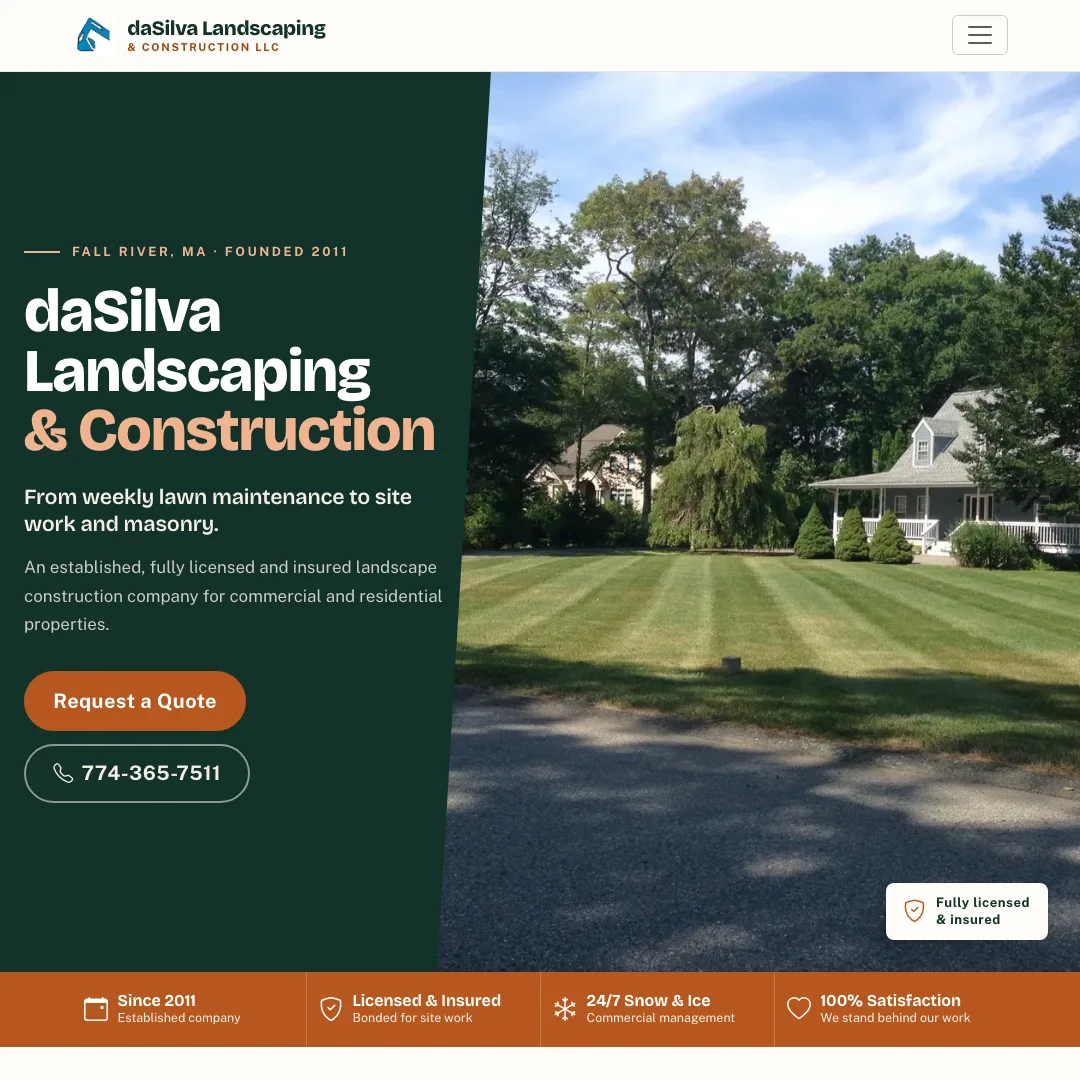 daSilva Landscaping & Construction LLC — new site