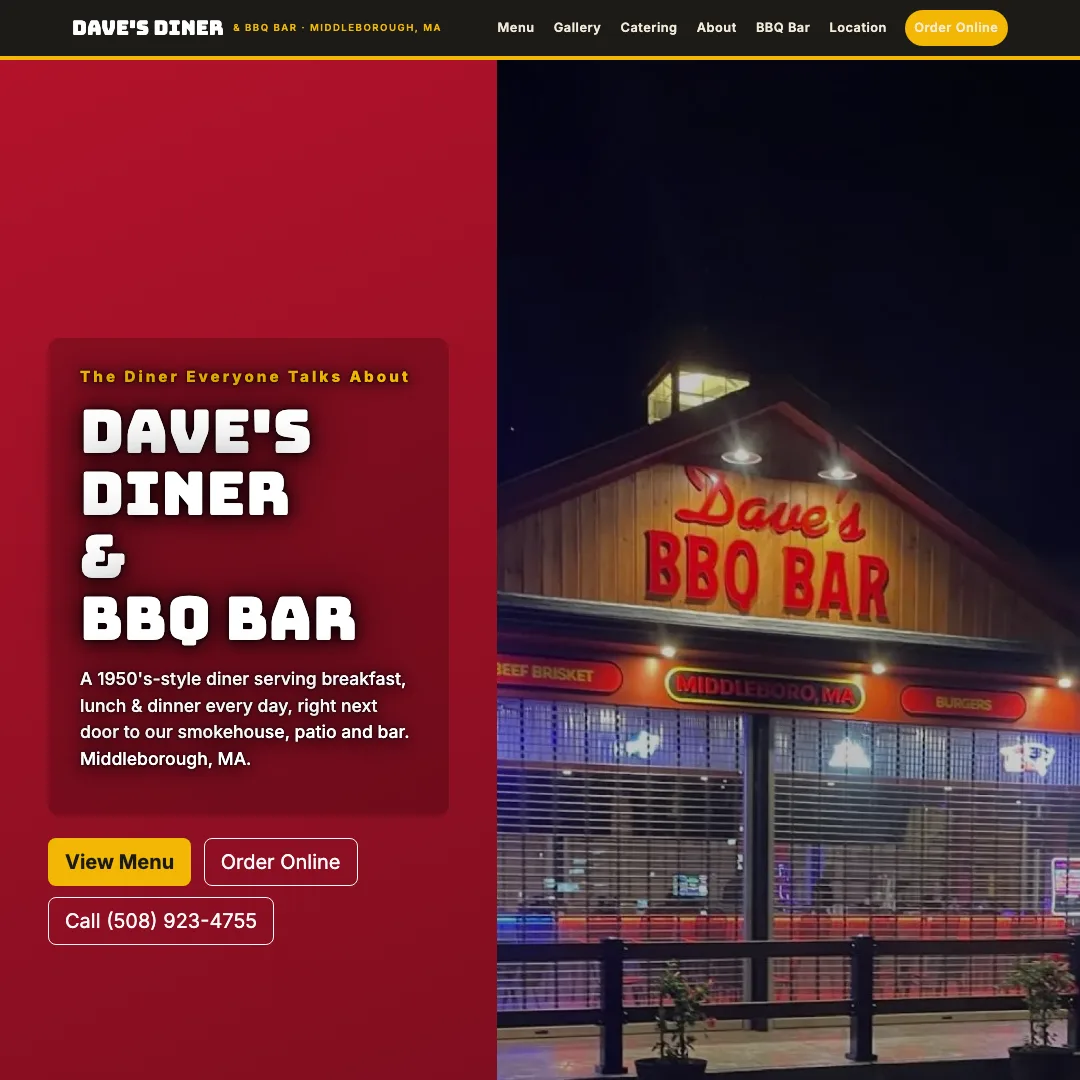 Dave's Diner — new site