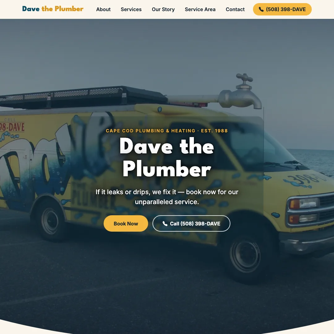 Dave the Plumber — new site