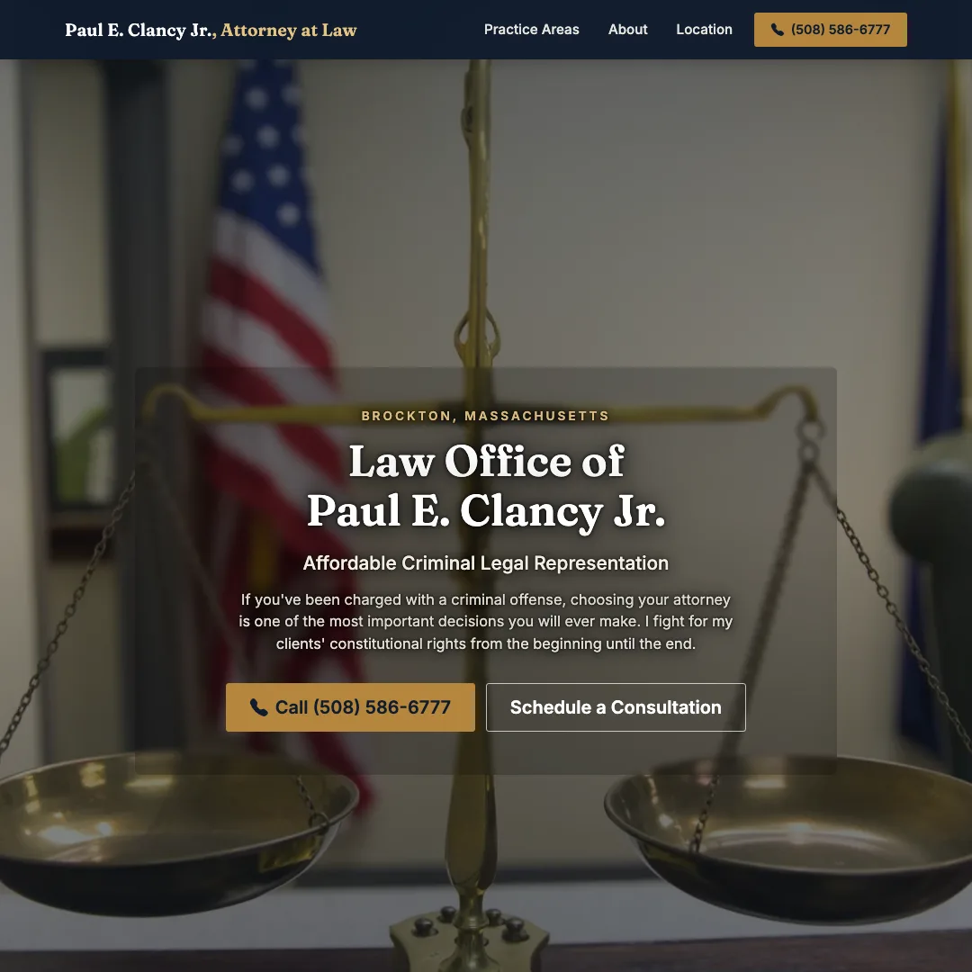 Law Office of Paul E. Clancy Jr. — new site
