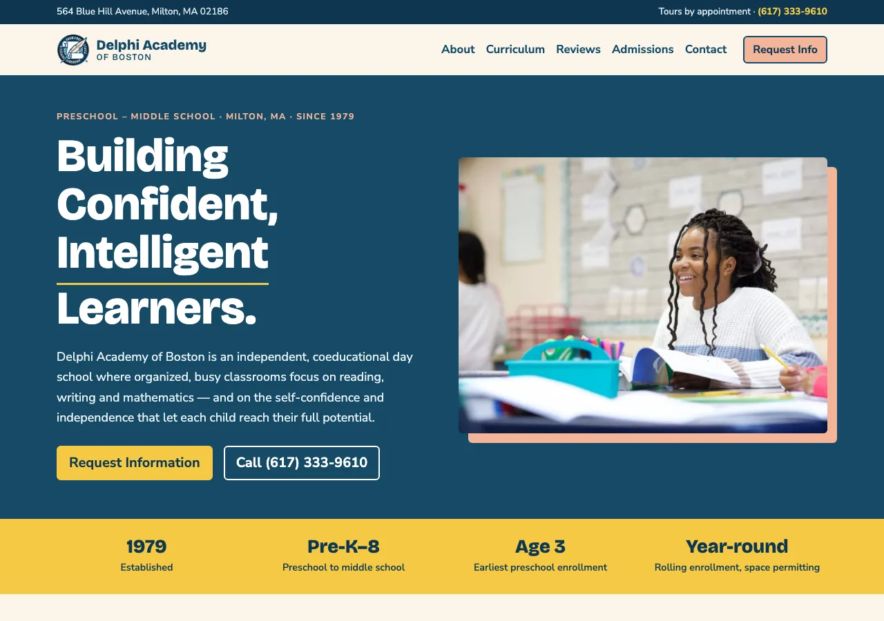 Delphi Academy of Boston &mdash; your new site