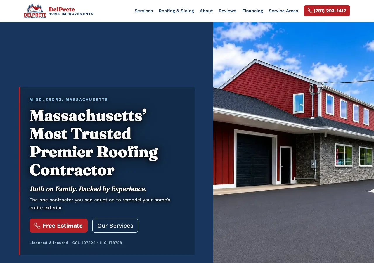 DelPrete Home Improvements — new site