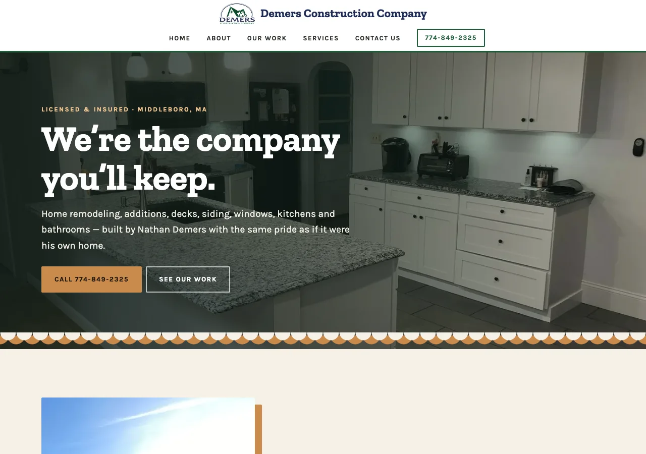 Demers Construction Company &mdash; your new site