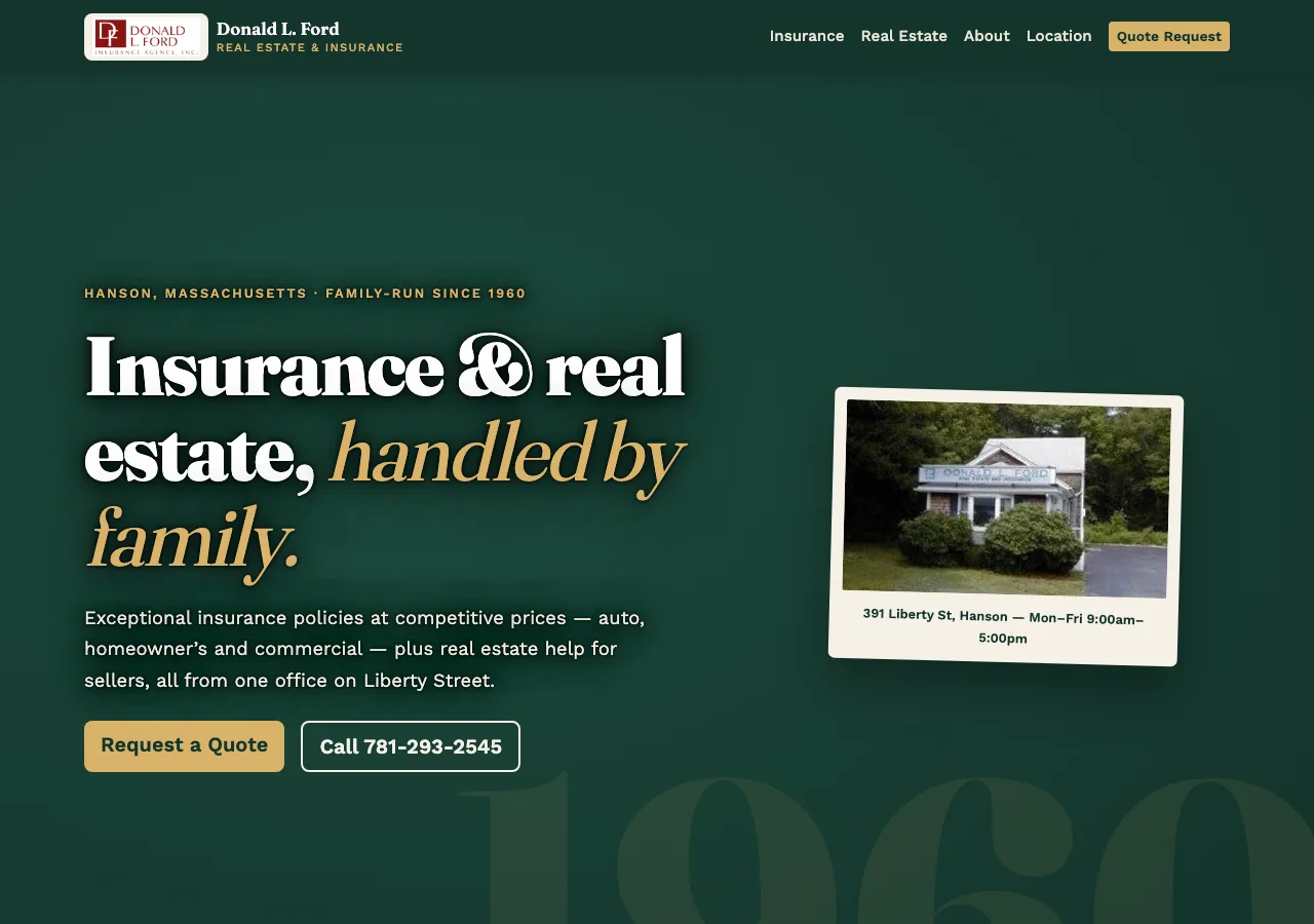 Donald L. Ford Real Estate & Insurance — new site