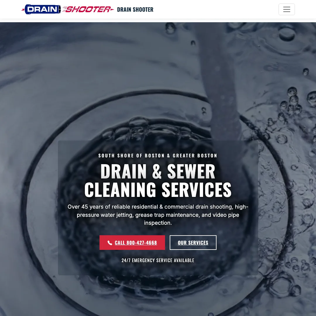 Drain Shooter — new site by Wicked Fast Web