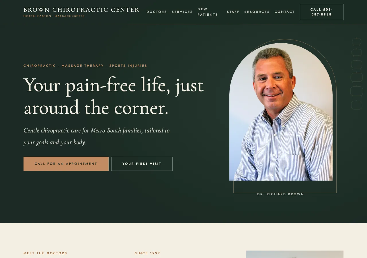 Brown Chiropractic Center &mdash; your new site