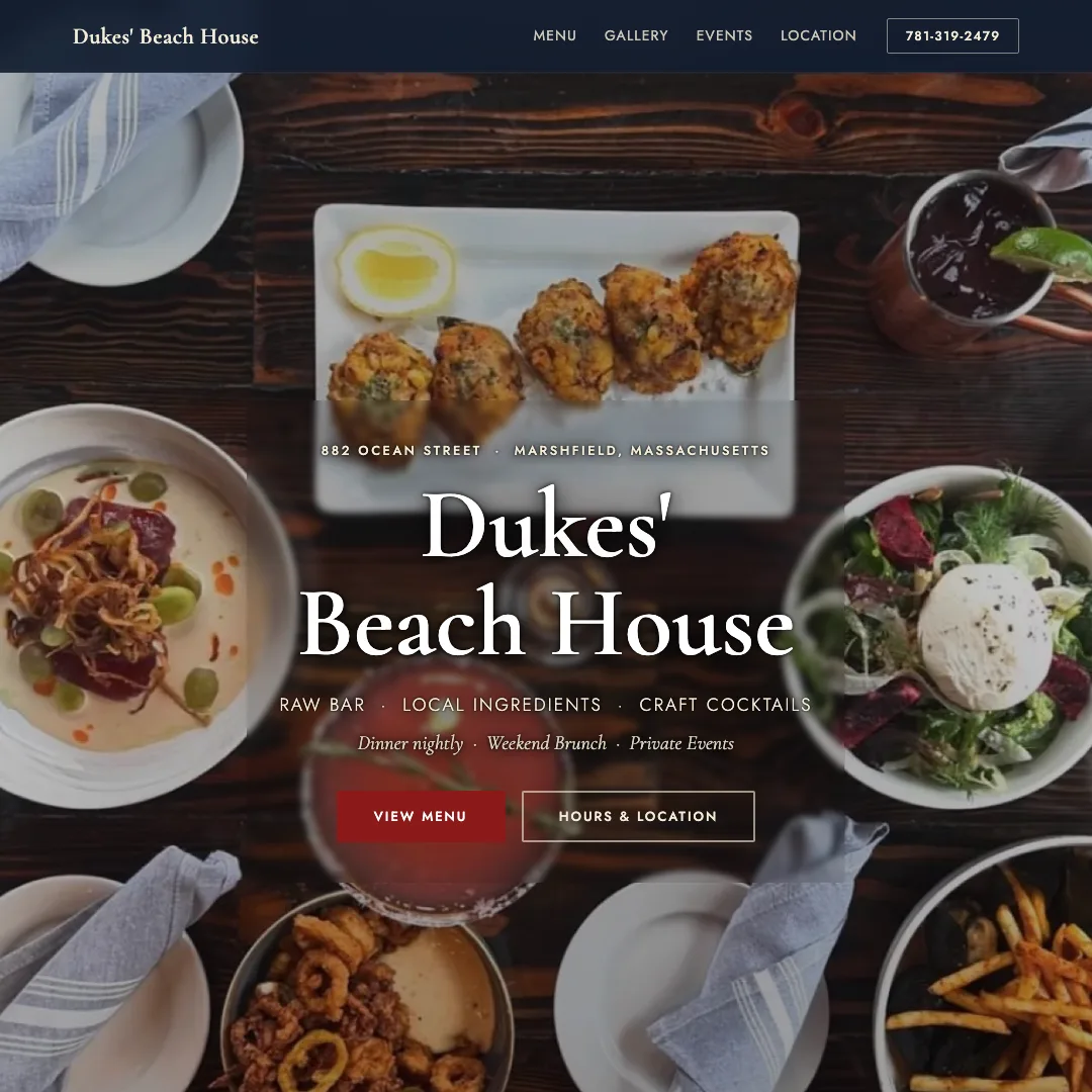 Dukes' Beach House — new site by Wicked Fast Web