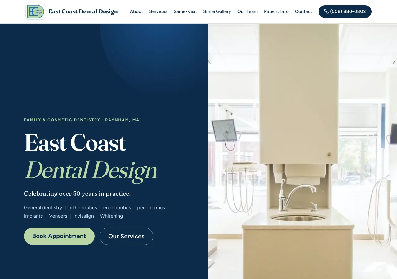 East Coast Dental Design — new site