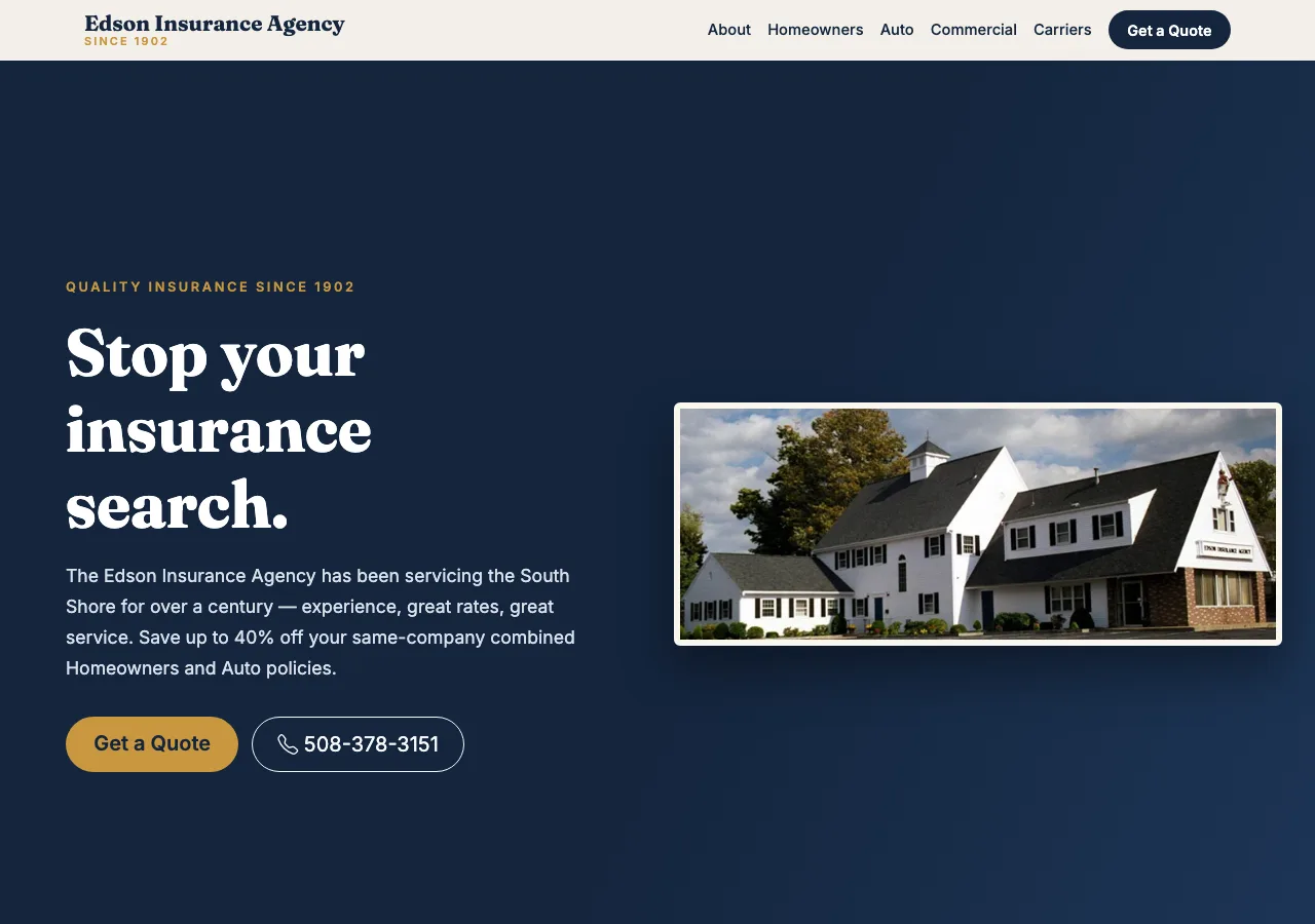 The Edson Insurance Agency — new site