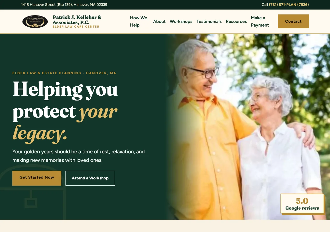 Patrick J. Kelleher & Associates, P.C. — new site by Wicked Fast Web