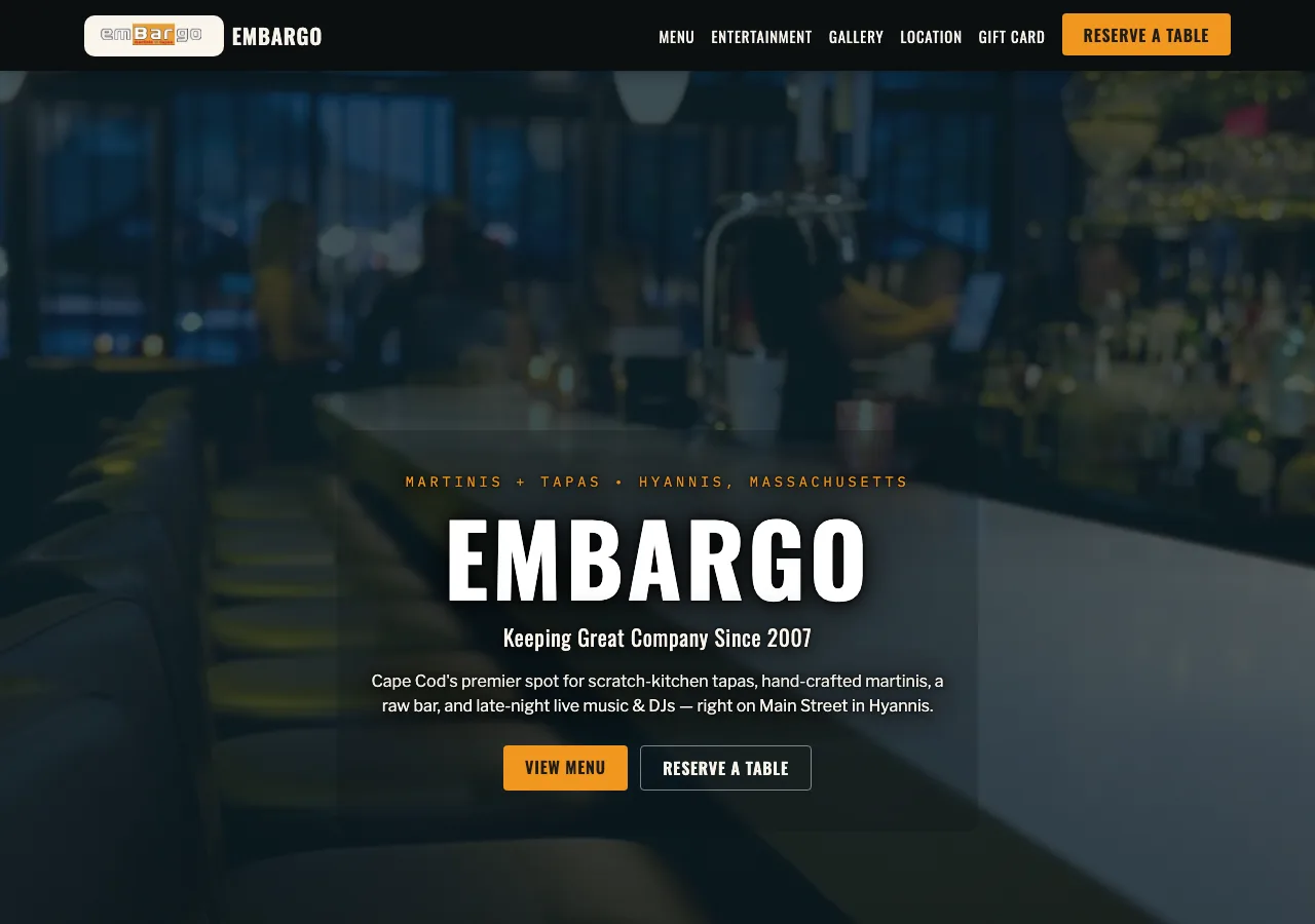 Embargo — new site