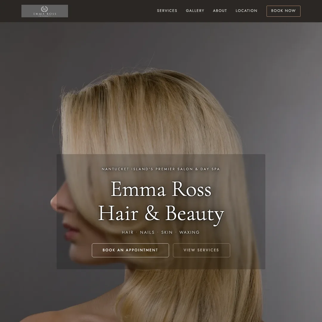 Emma Ross Hair & Beauty — new site by Wicked Fast Web
