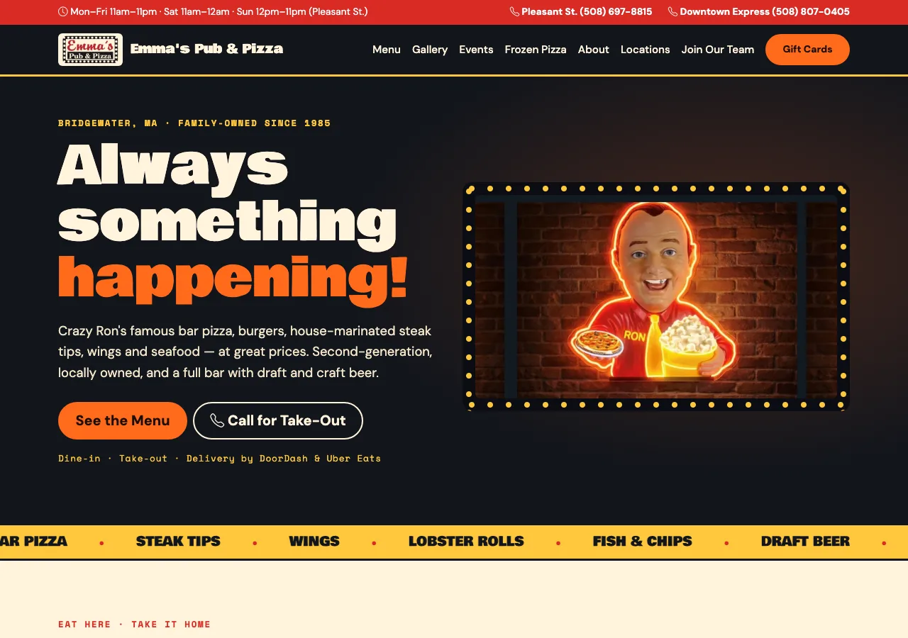 Emma's Pub & Pizza &mdash; your new site