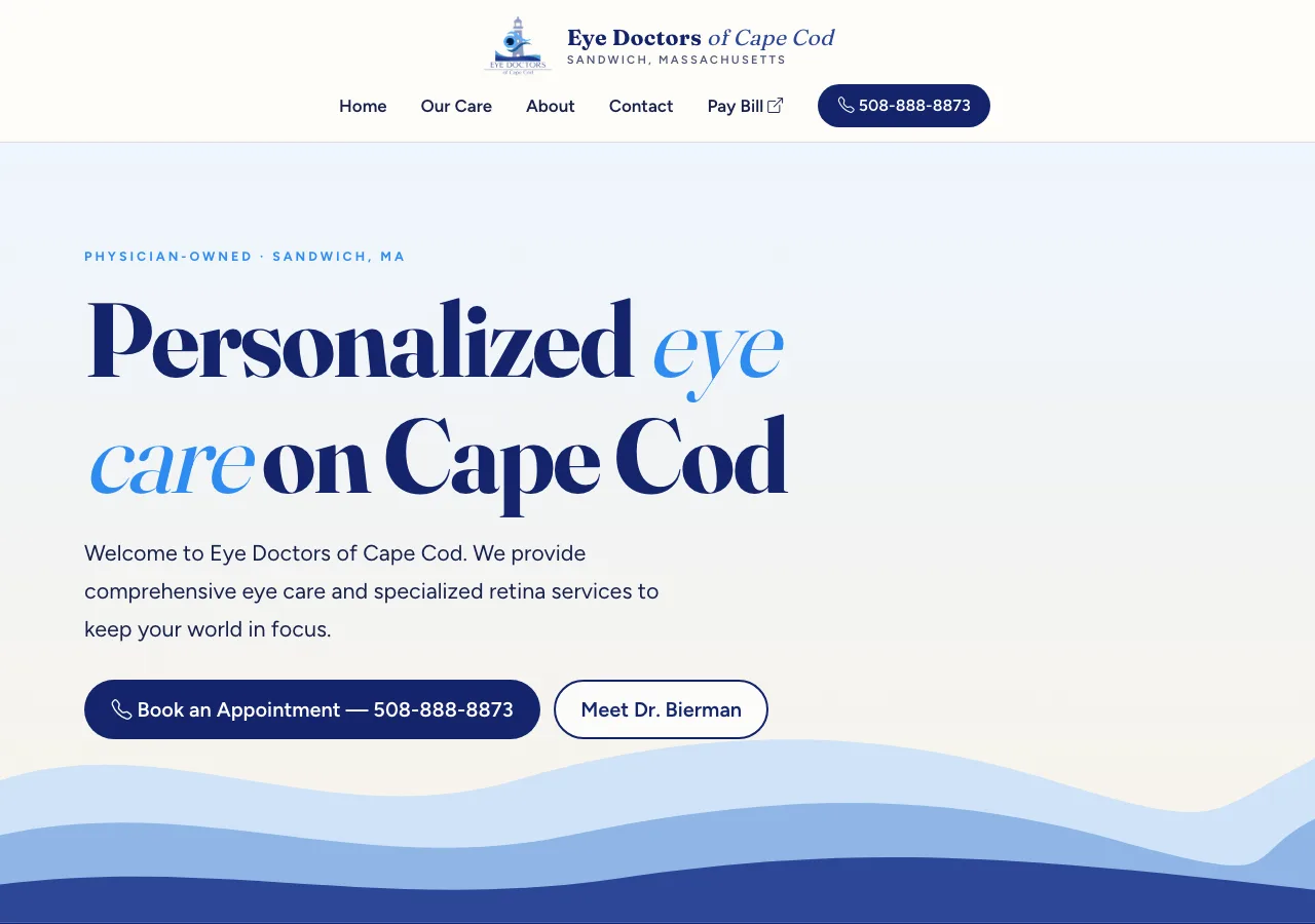 Eye Doctors of Cape Cod — new site by Wicked Fast Web