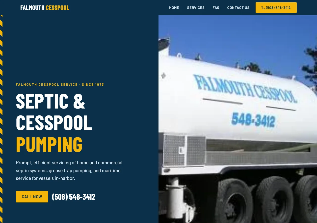 Falmouth Cesspool — new site