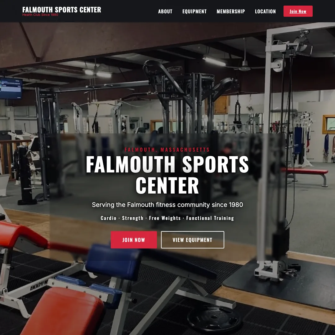 Falmouth Sports Center — new site