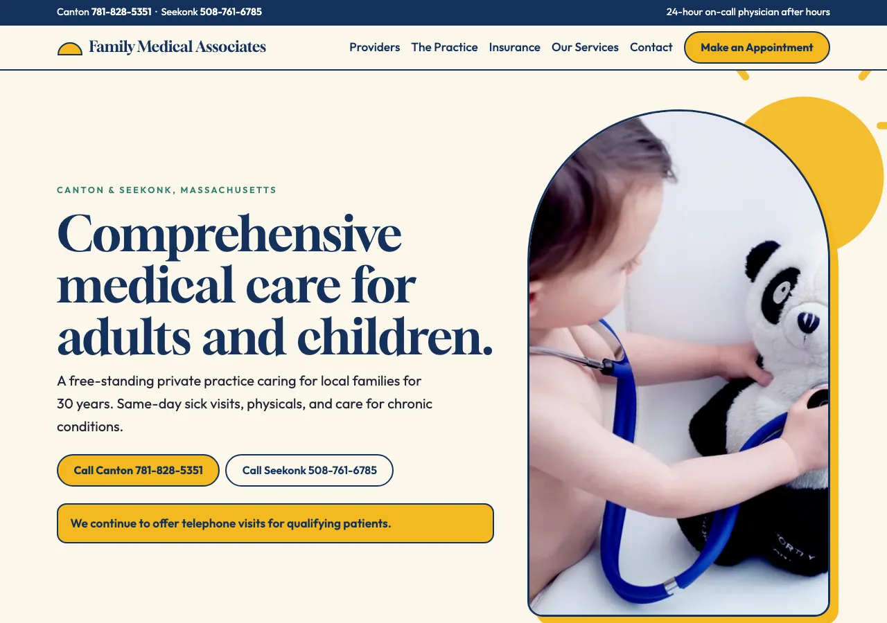 Family Medical Associates — new site by Wicked Fast Web