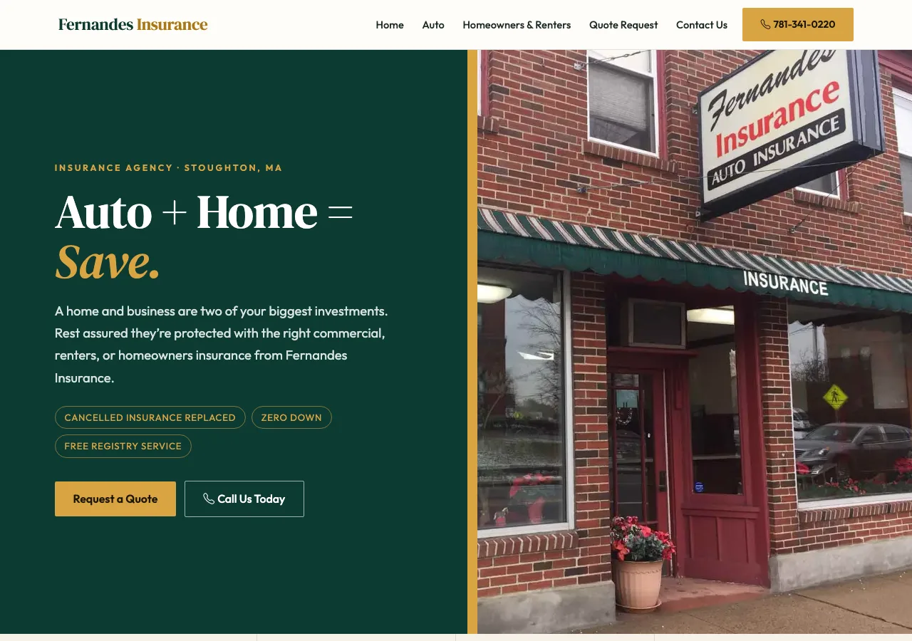 Fernandes Insurance — new site