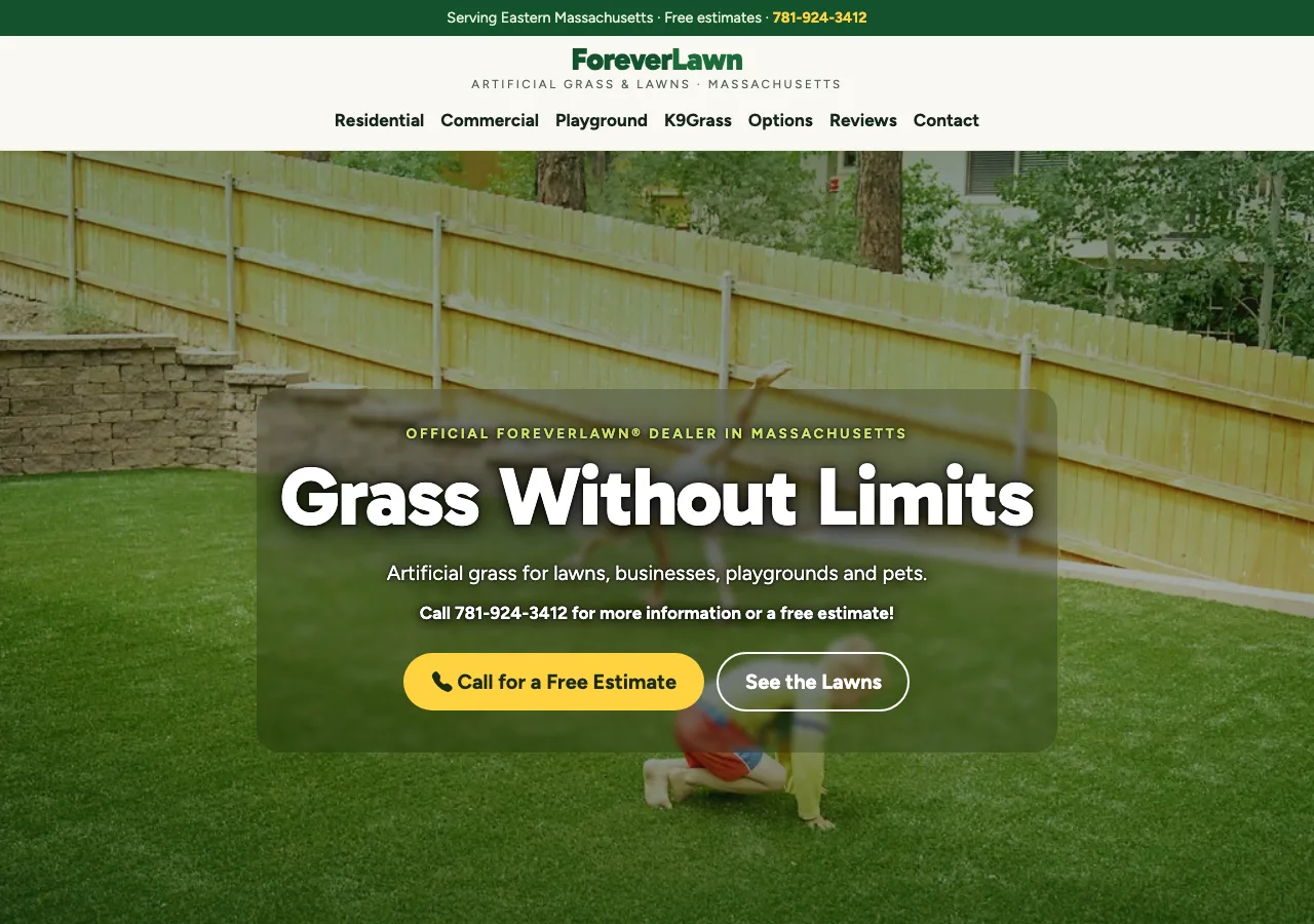 ForeverLawn of Massachusetts — new site by Wicked Fast Web
