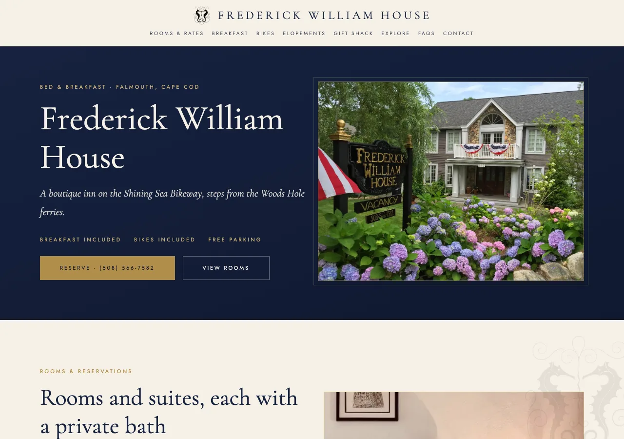 Frederick William House &mdash; your new site