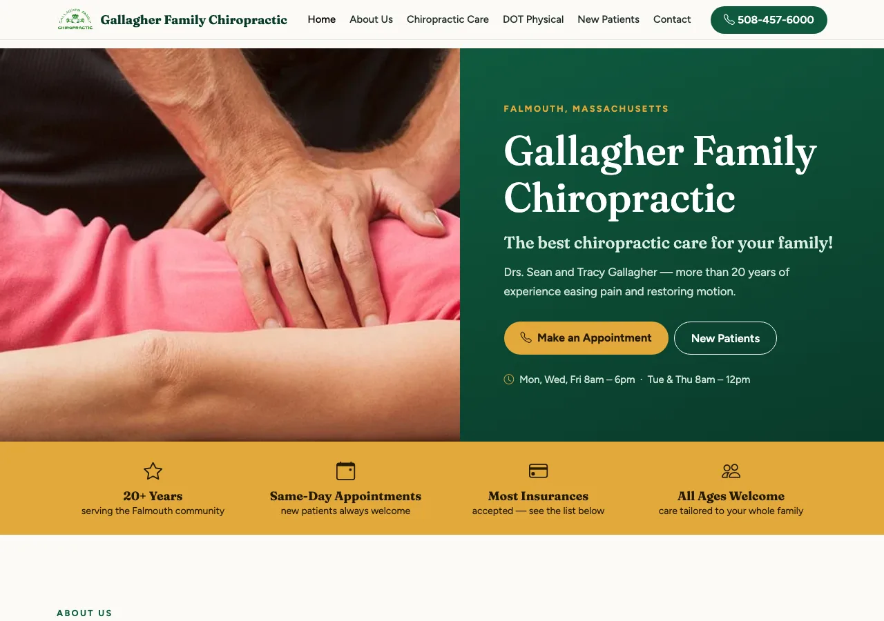 Gallagher Family Chiropractic — new site