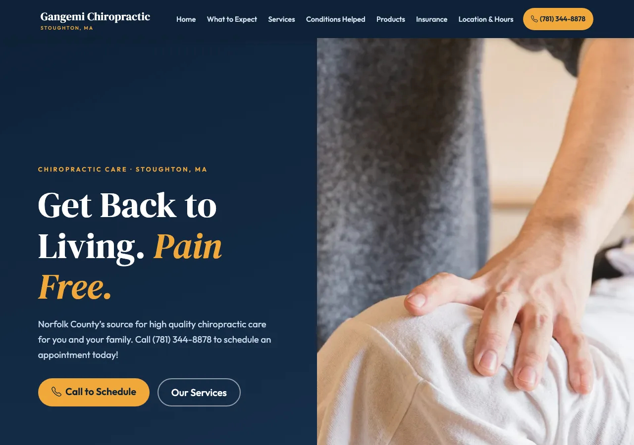 Gangemi Chiropractic — new site