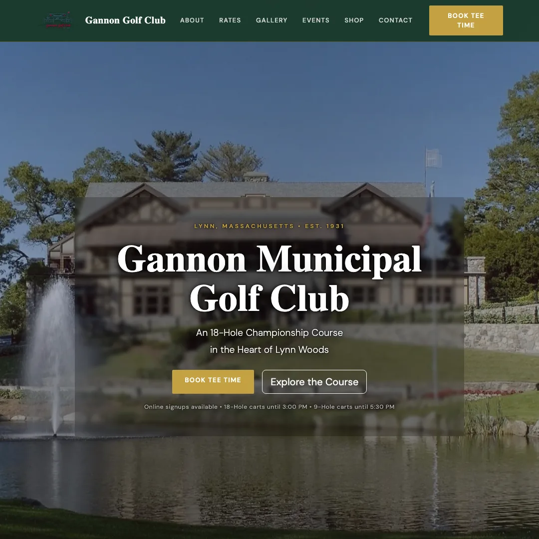 Gannon Municipal Golf Club — new site by Wicked Fast Web