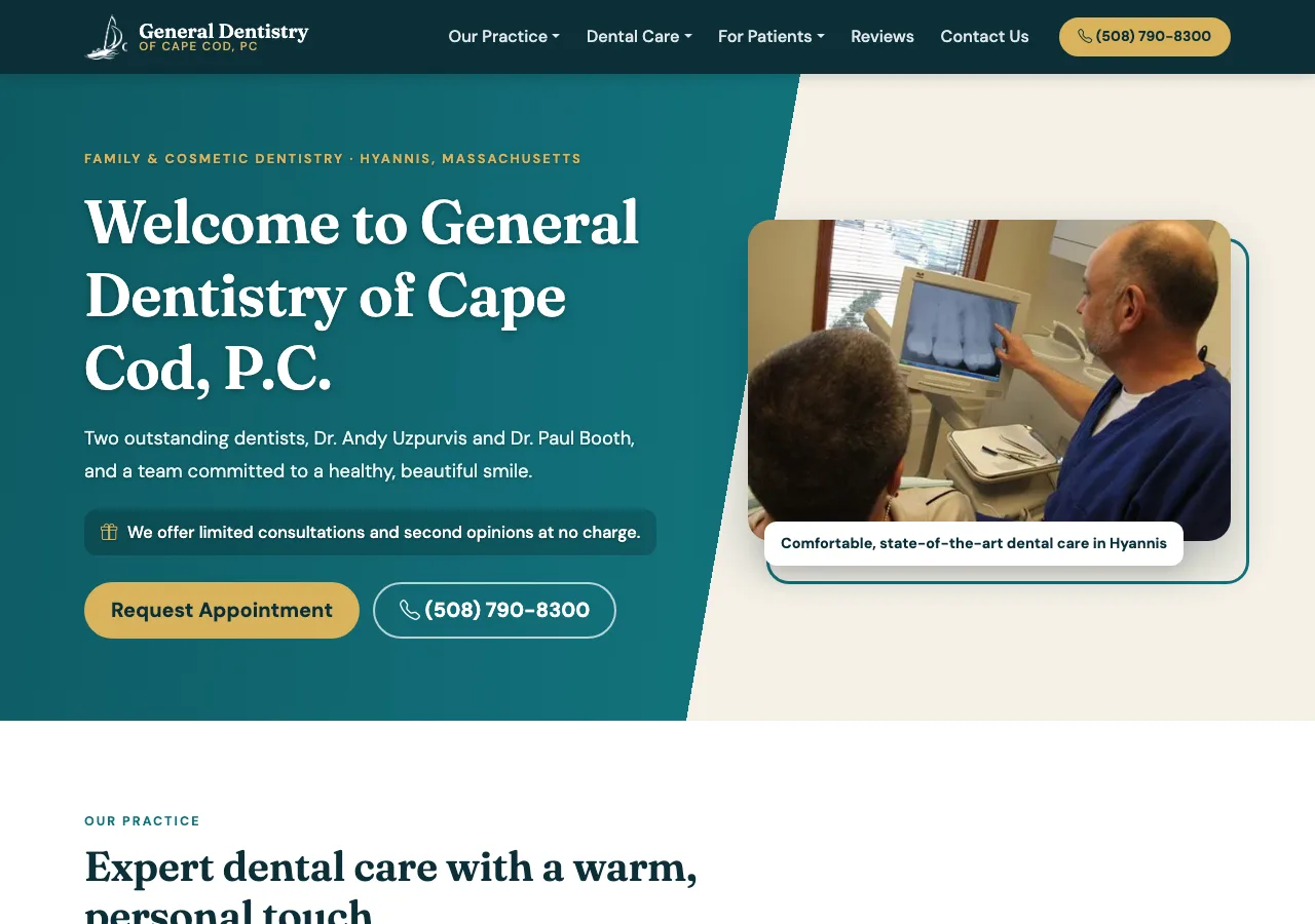 General Dentistry of Cape Cod, PC — new site