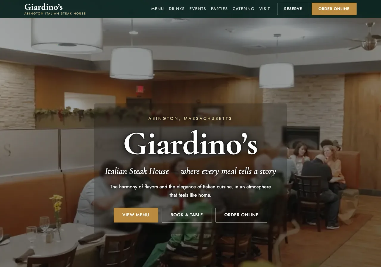 Giardino's Abington Italian Steak House — new site