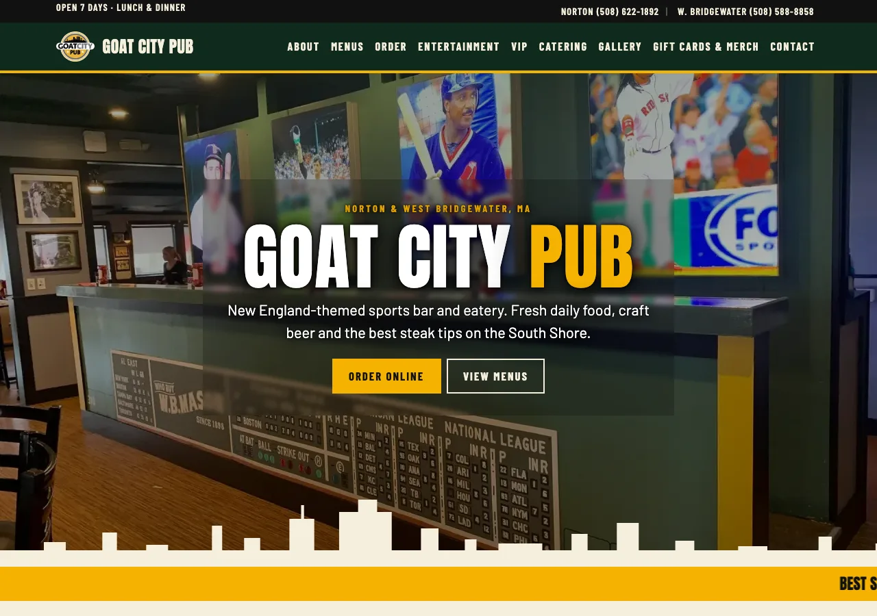Goat City Pub &mdash; your new site