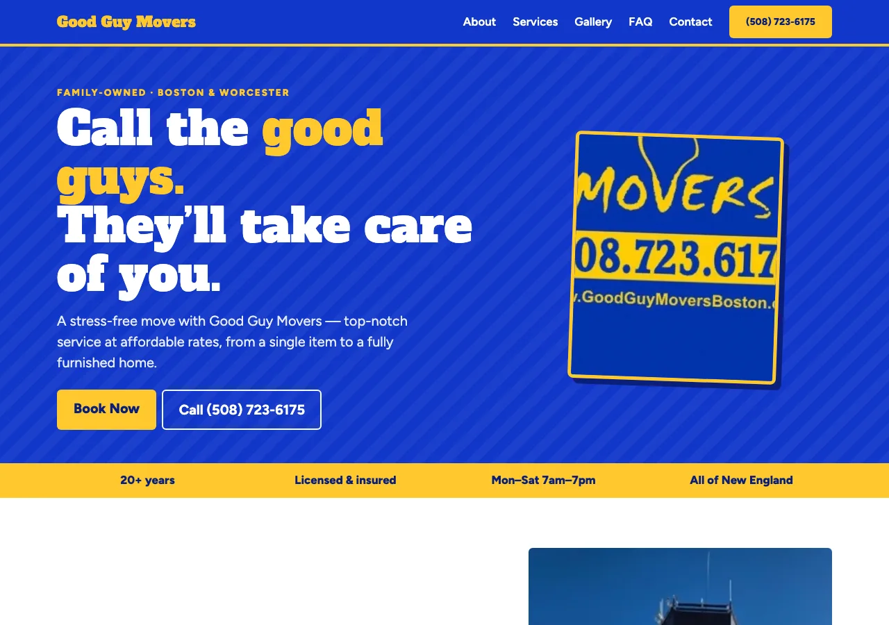 Good Guy Movers &mdash; your new site