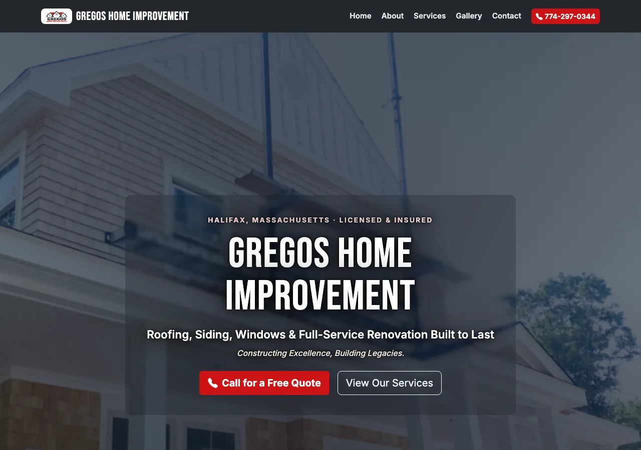 Gregos Home Improvement — new site
