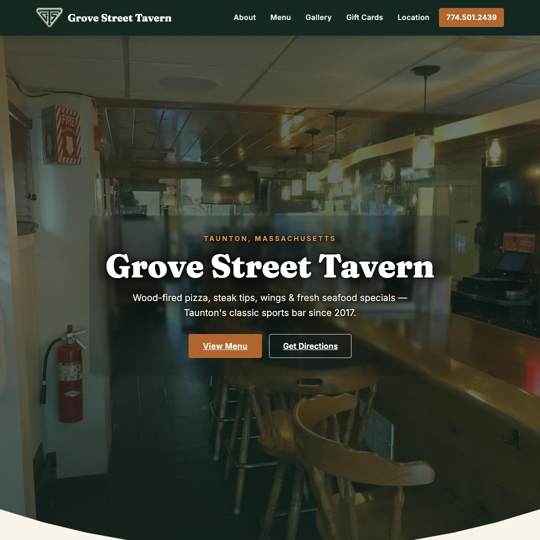 Grove Street Tavern — new site