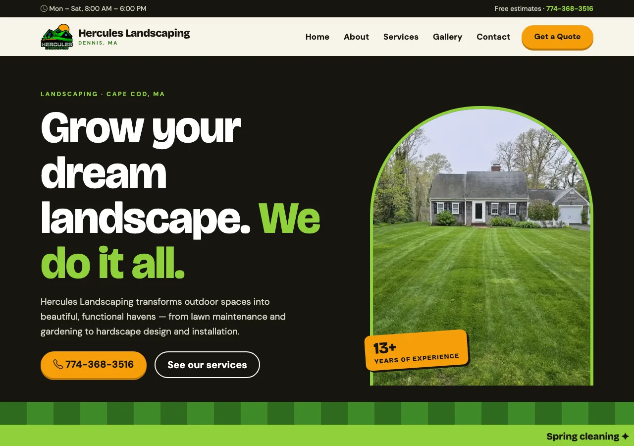 Hercules Landscaping &mdash; your new site