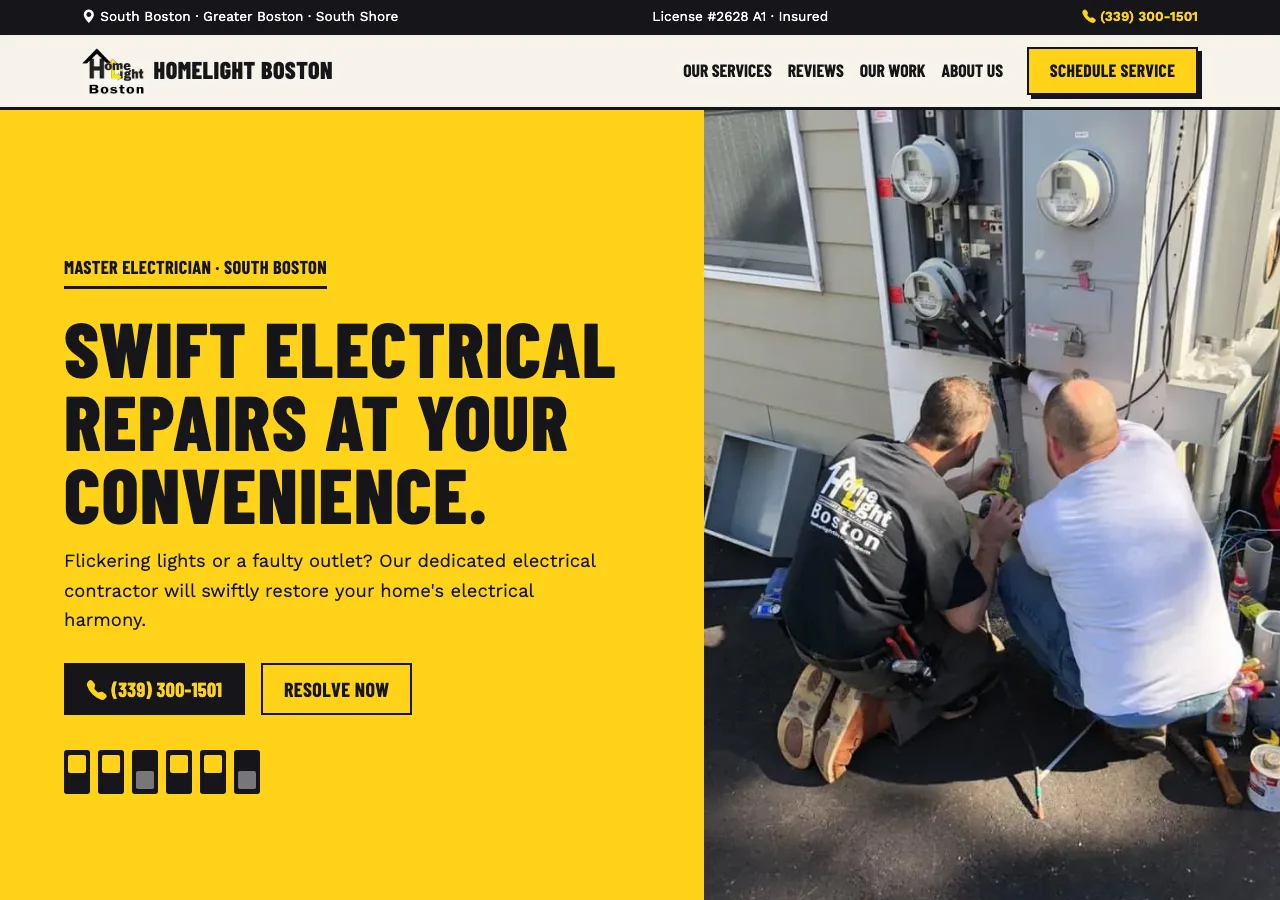 Homelight Boston — new site by Wicked Fast Web