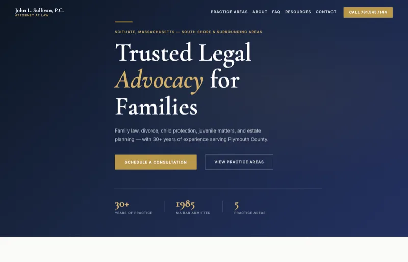 John L. Sullivan Law — new Wicked Fast site
