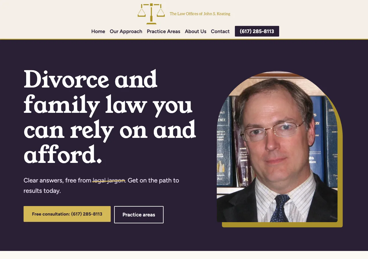 The Law Offices of John S. Keating — new site by Wicked Fast Web