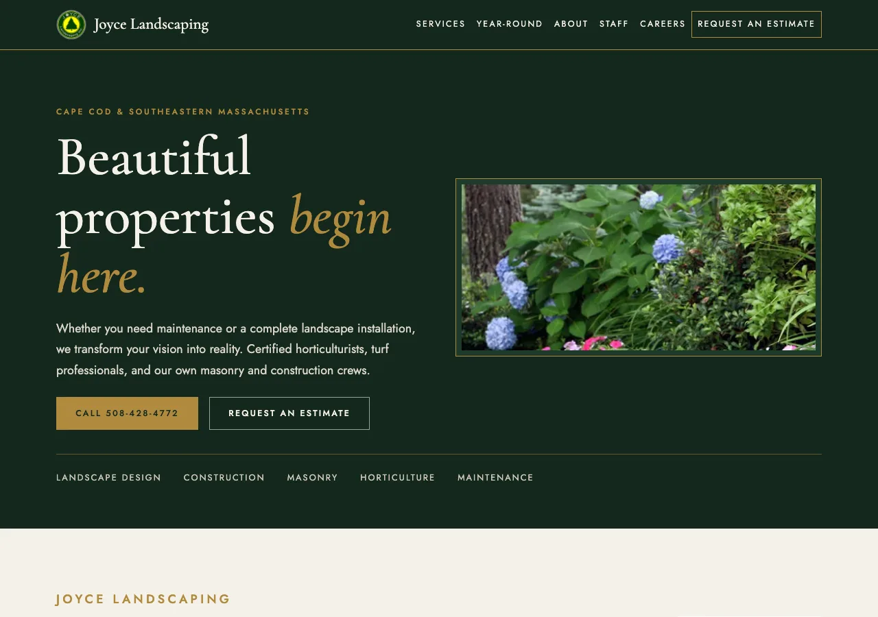 Joyce Landscaping &mdash; your new site
