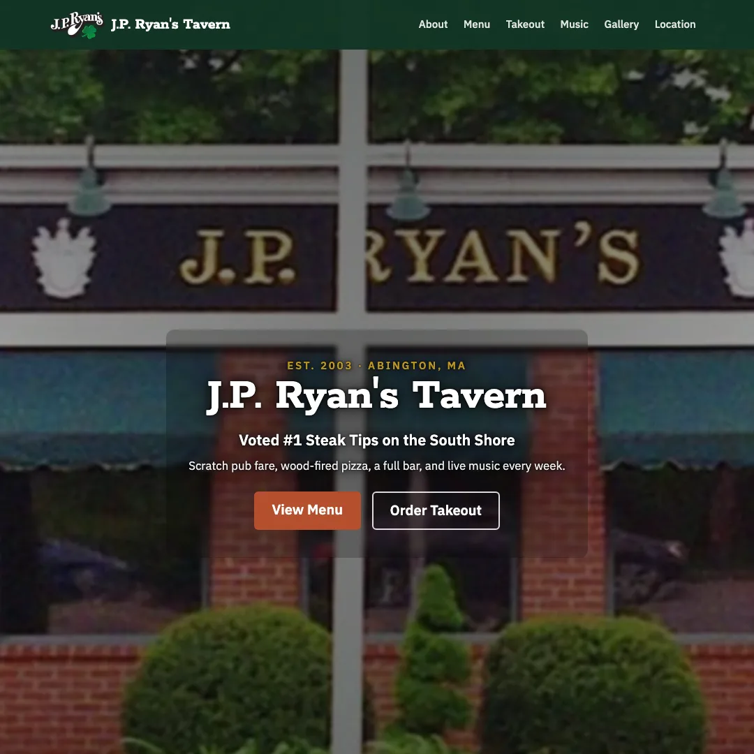J.P. Ryan's Tavern — new site