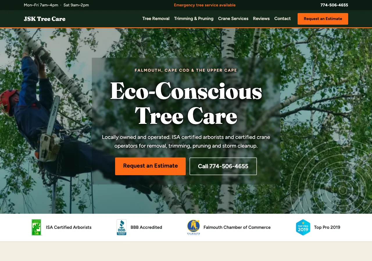 JSK Tree Care &mdash; your new site