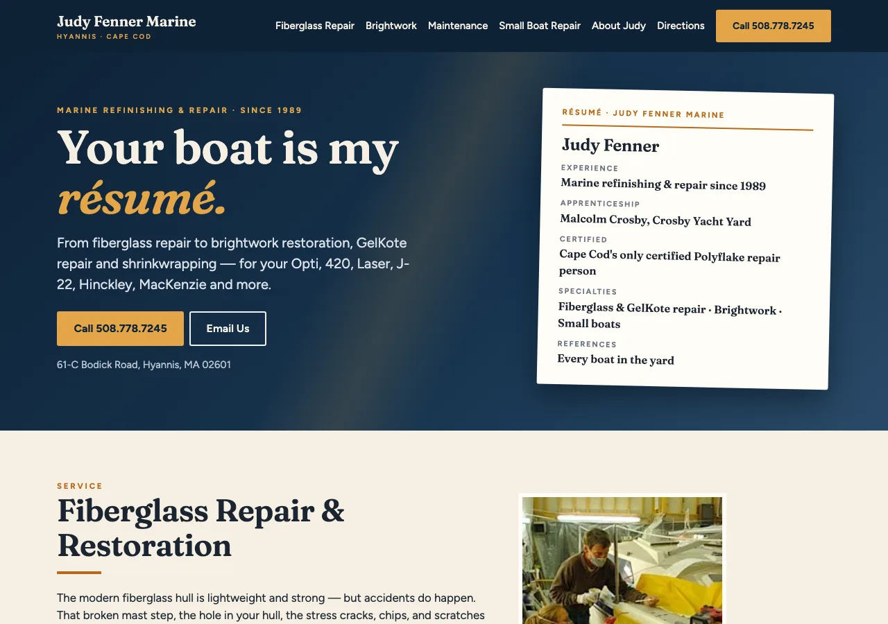 Judy Fenner Marine &mdash; your new site